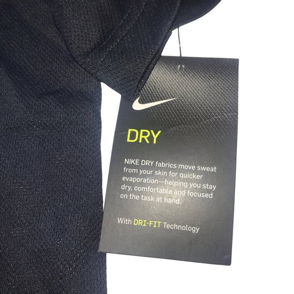 New NWT Men's NIKE DRY Dri-Fit T Shirt Black 2XL Short Sleeve Athletic